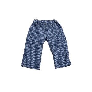 Gap Kids Girls Size 10 Blue White Polka Dot Pattern Capri Pants Adj Waist